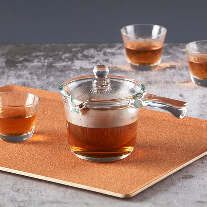 【家居】耐熱玻璃日式單柄茶壺